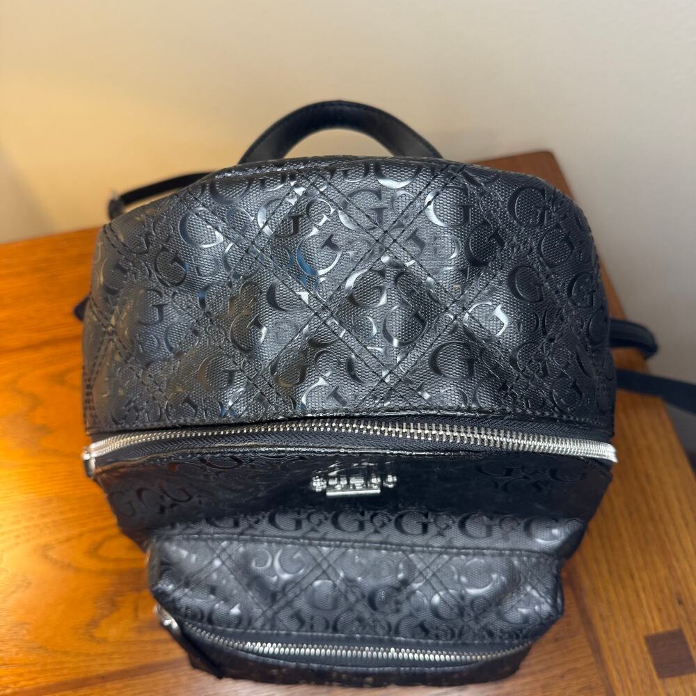 GUESS Black Logo Backpack - Picture 3 of 13